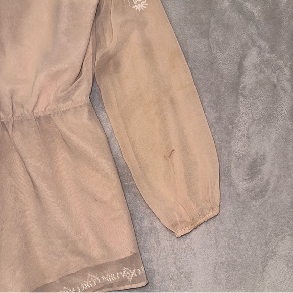 Forever 21 Tan Embroidered Flowy Romper - Picture 7 of 9